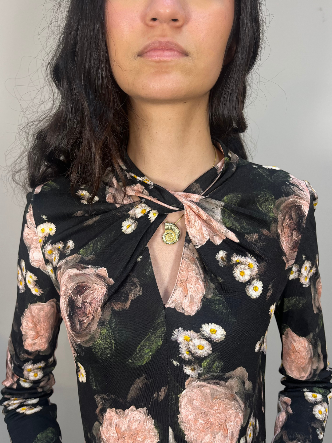 ERDEM Longsleeve floral dress