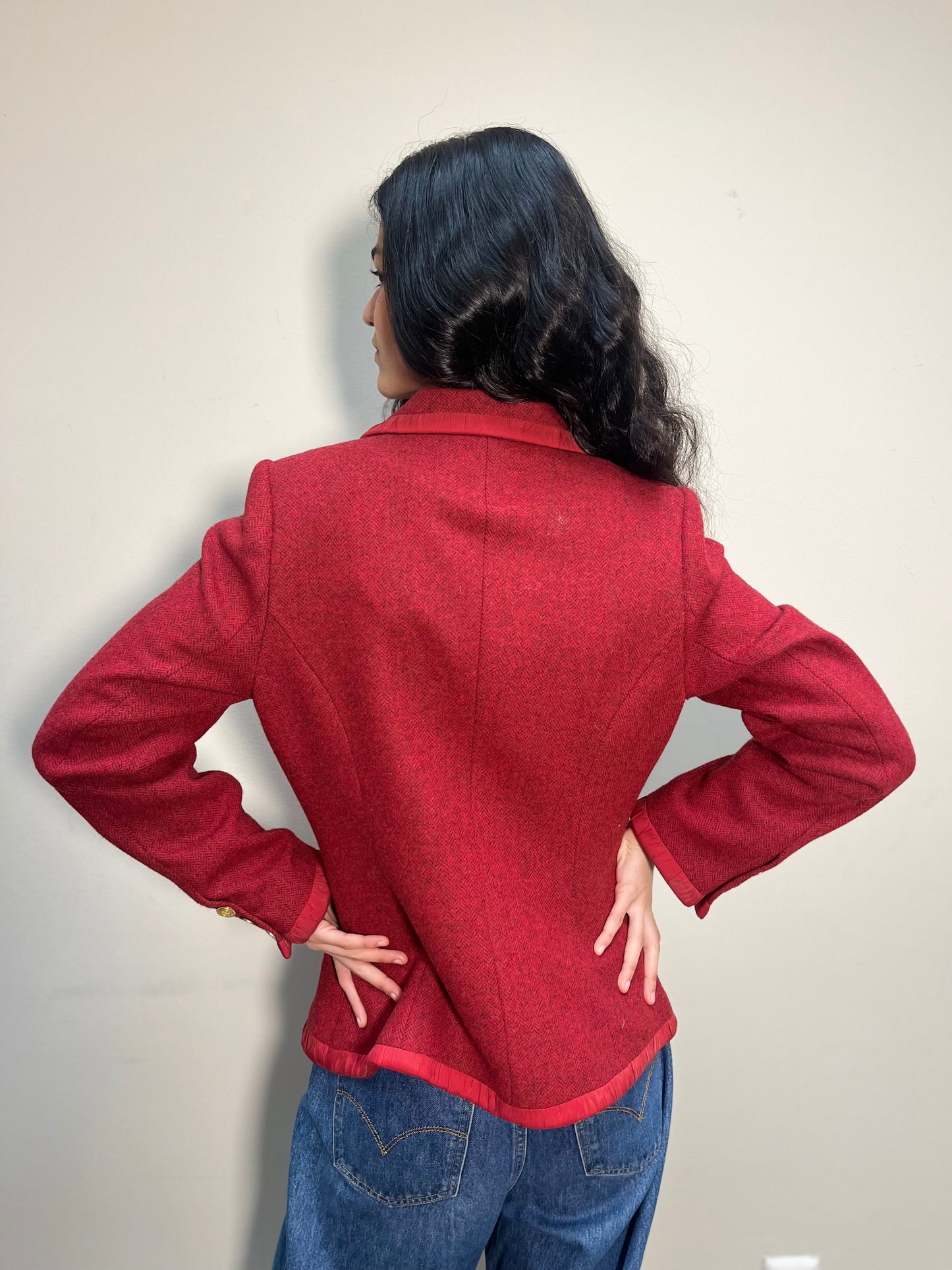 Joules Red Wool Blazer