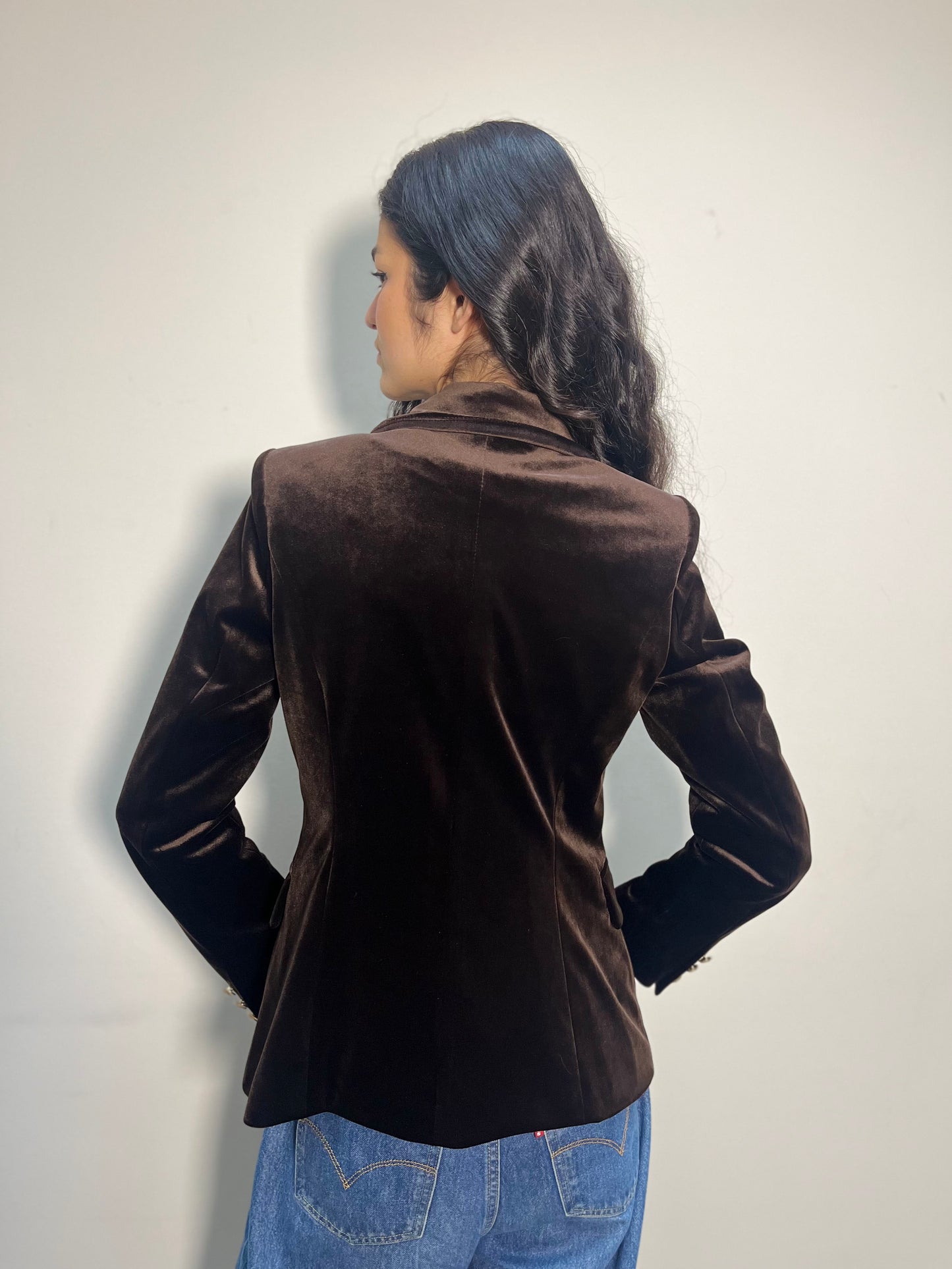Choklate velvet Blazer