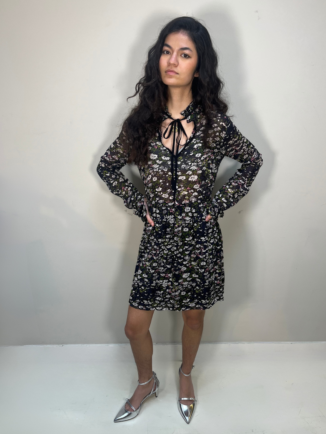 Ganni Floral mini dress