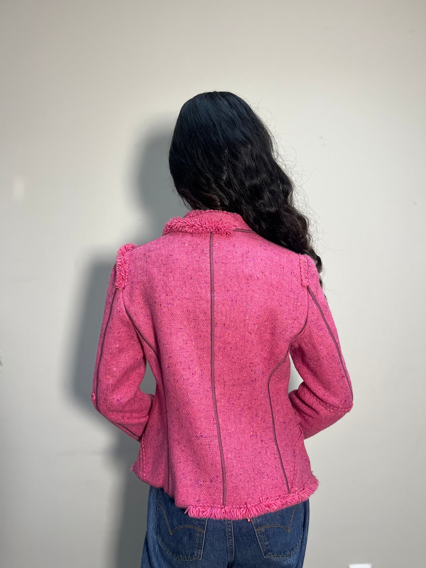 Moschino Pink Tweed Blazer