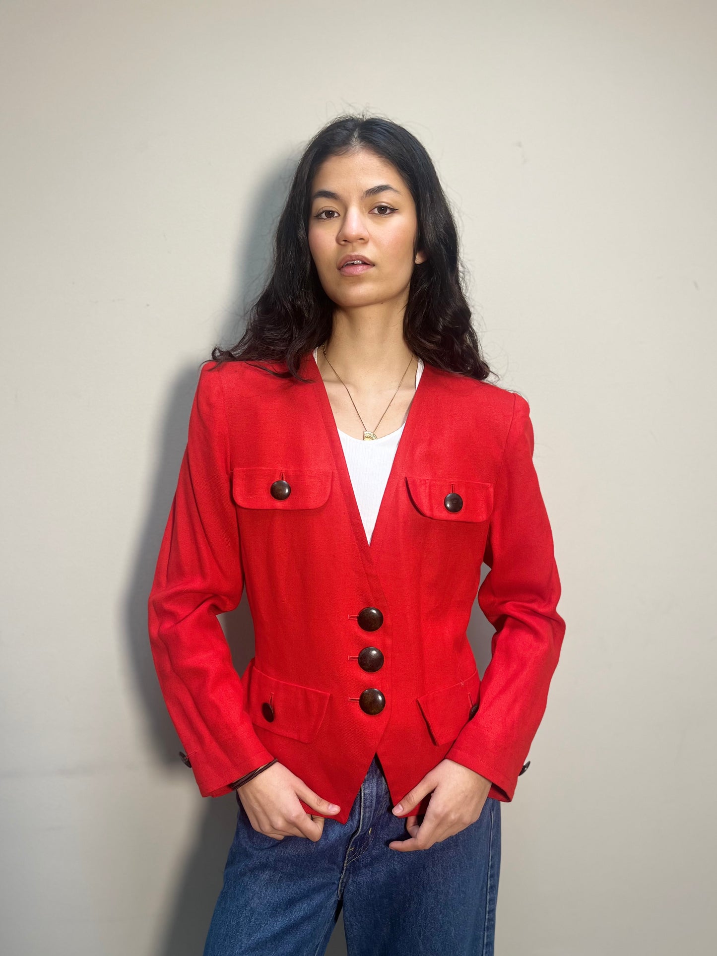 Yves Saint Laurent Red Blazer