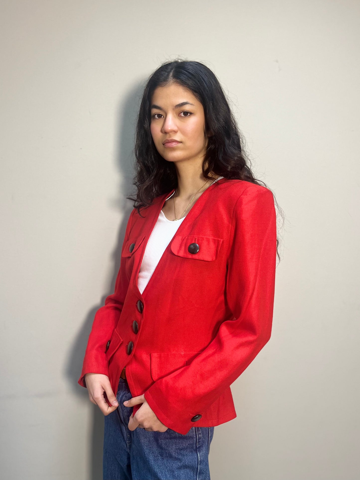 Yves Saint Laurent Red Blazer