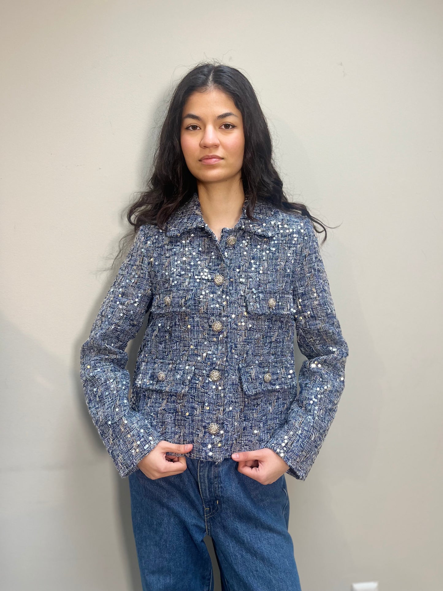 Attentif Blue sequins Jacket