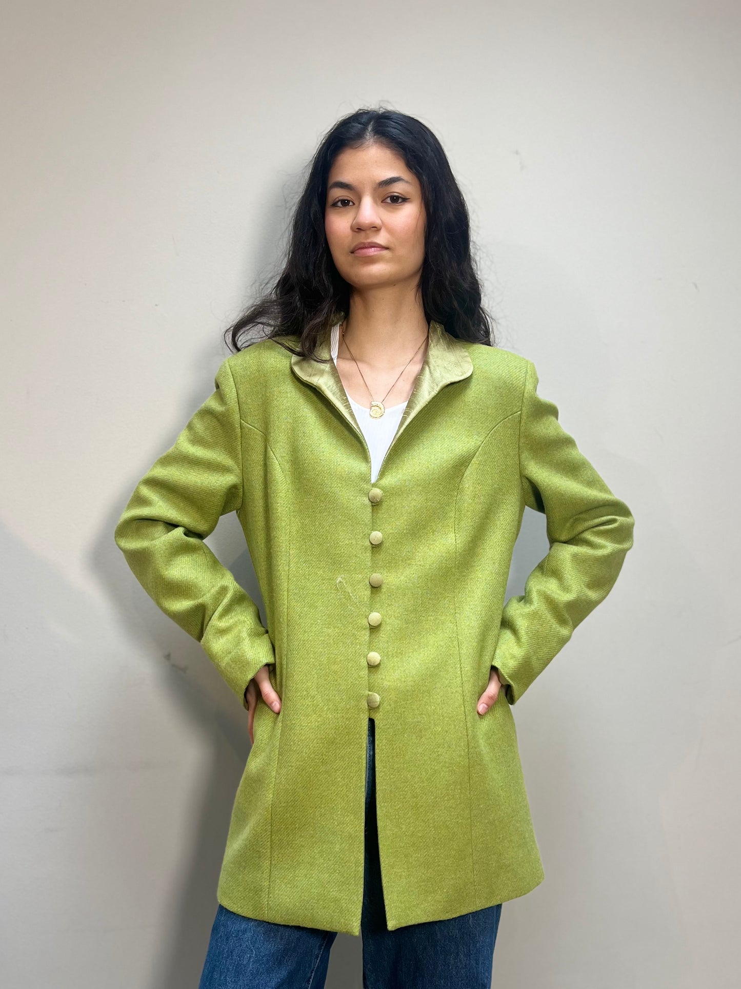 Dona Louisa Coat almond green