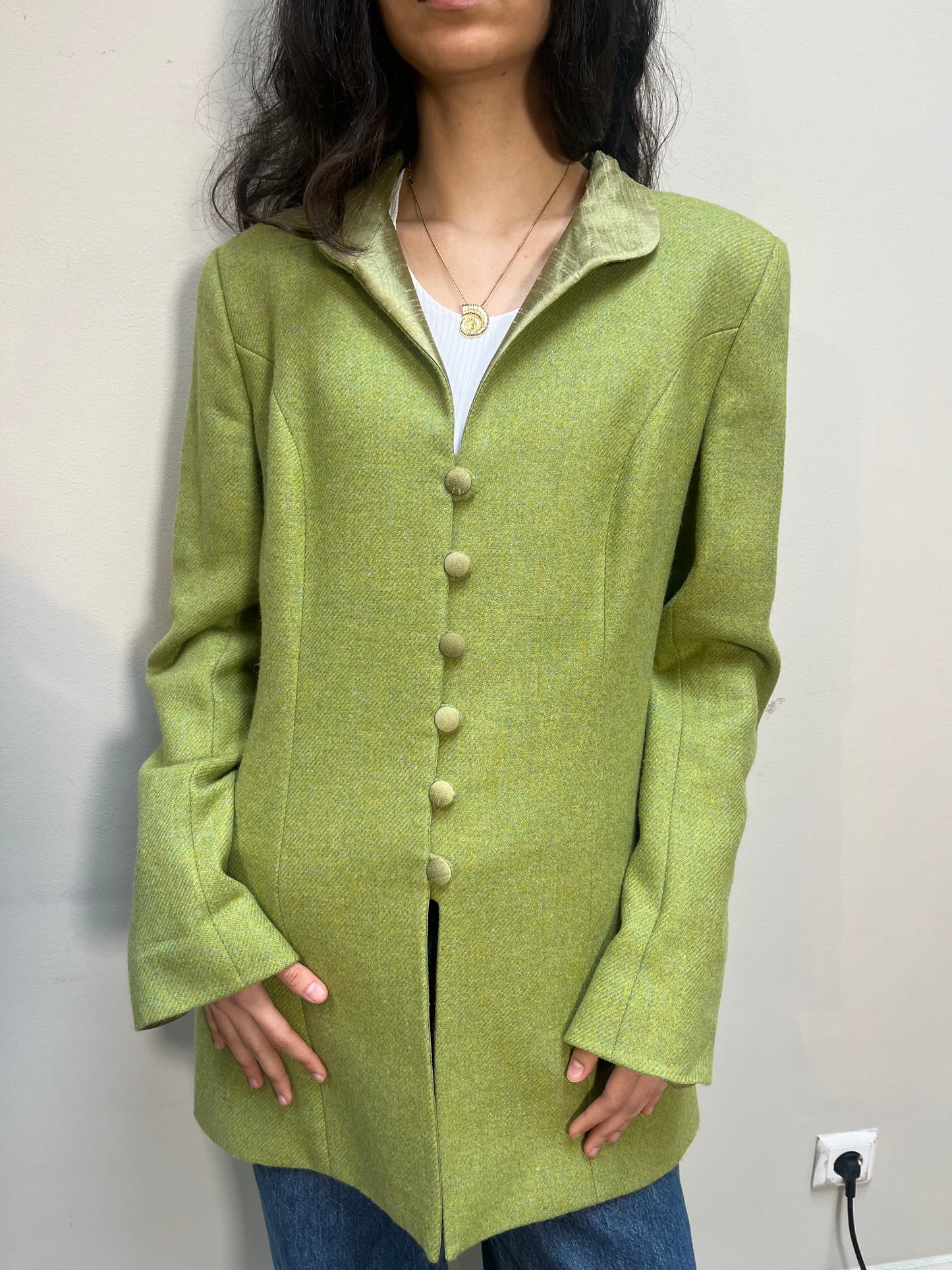 Dona Louisa Coat almond green