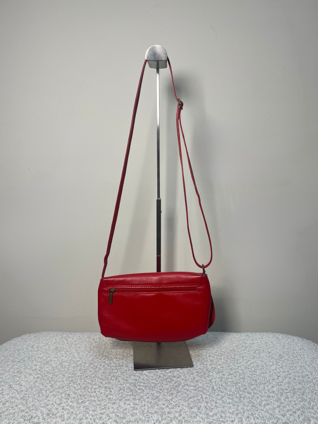 Lancel Red Genuine Leather Handbag