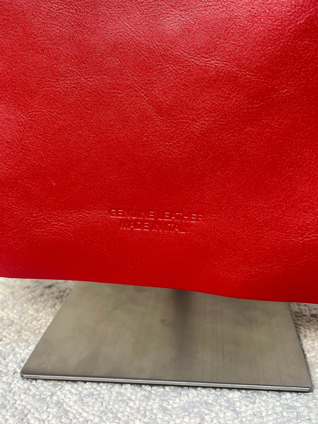 Lancel Red Genuine Leather Handbag