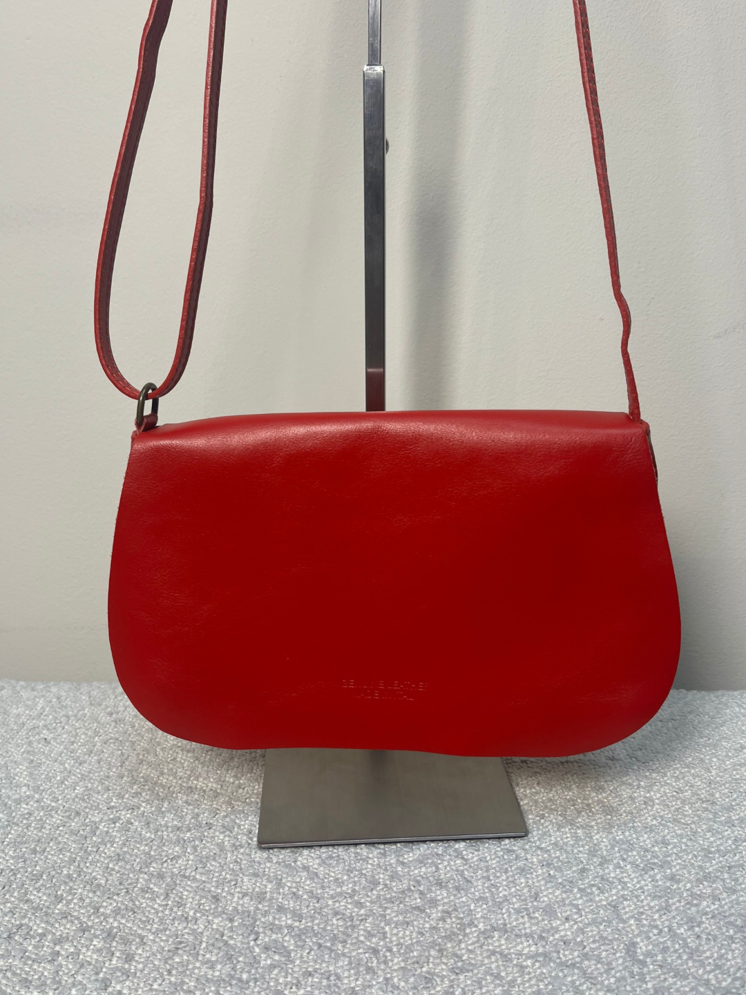 Lancel Red Genuine Leather Handbag